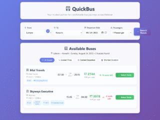 Online Bus Ticket Booking Project in HTML with Source Code