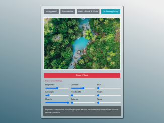 Css Image Filter Editor In Javascript