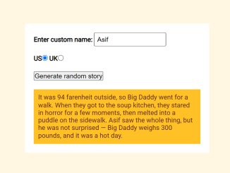 Short Story Generator With Specific Words In Javascript