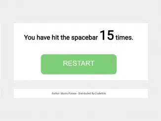 Spacebar Hit Counter Javascript Code