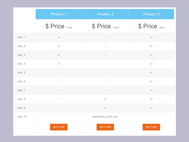 Css3 Compare Pricing Tables